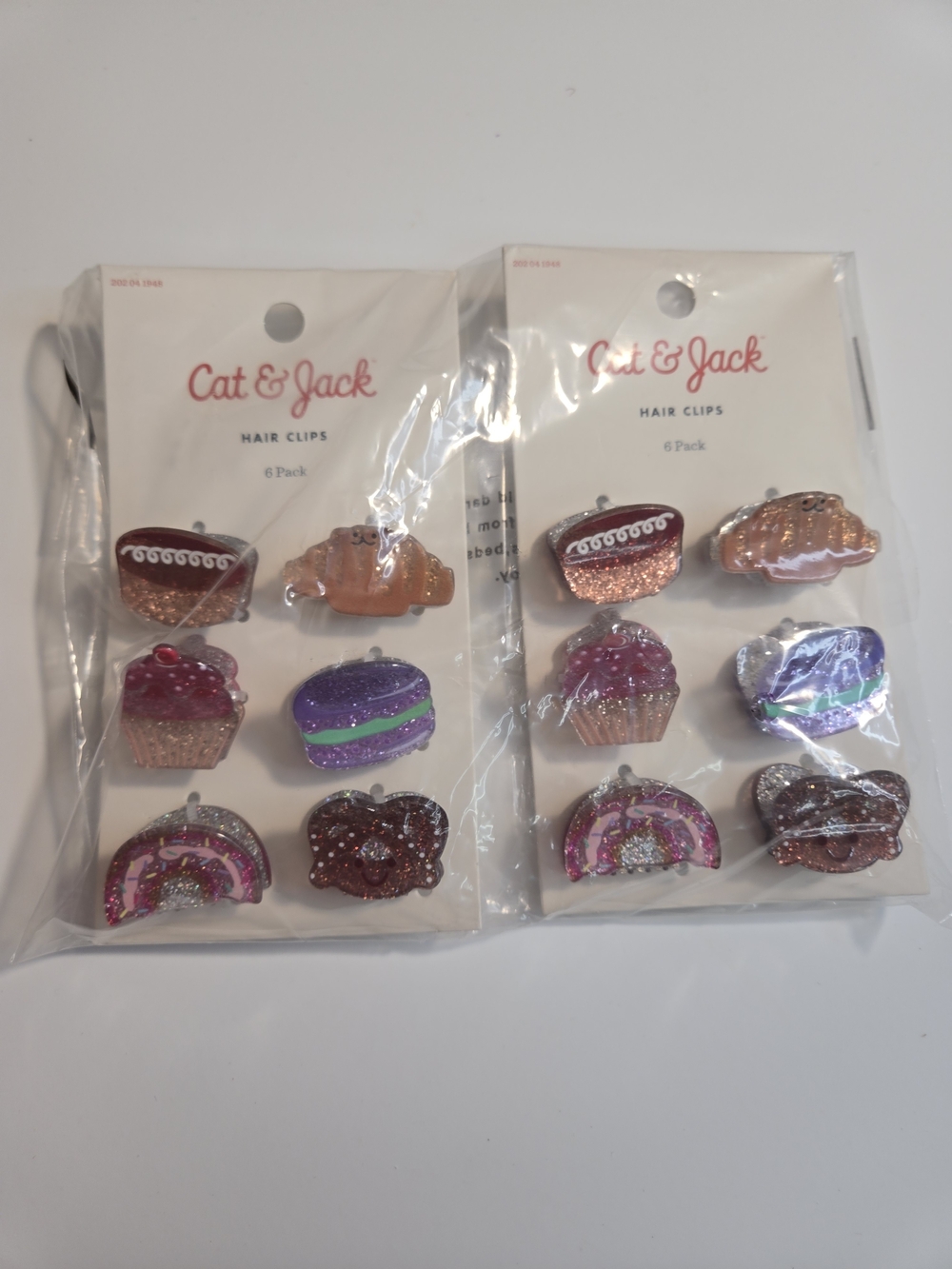 Cat & Jack Dessert Hair Clips 6-Pack Bundle of 2 Sets 12 Clips NWT Target